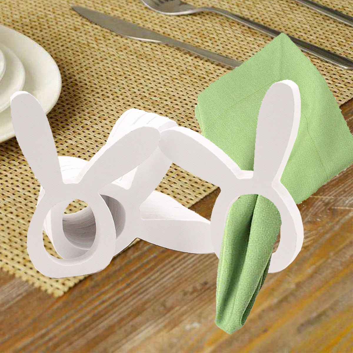 Elevate Your Easter Table with Our Adorable Bunny Napkin Ring Holders