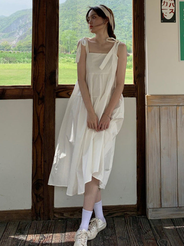 Discover Elegance with the French Style Lace Bow Suspender Dress