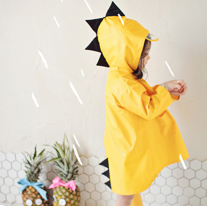 Unleash Adventure with the Kids Dinosaur Hooded Raincoat
