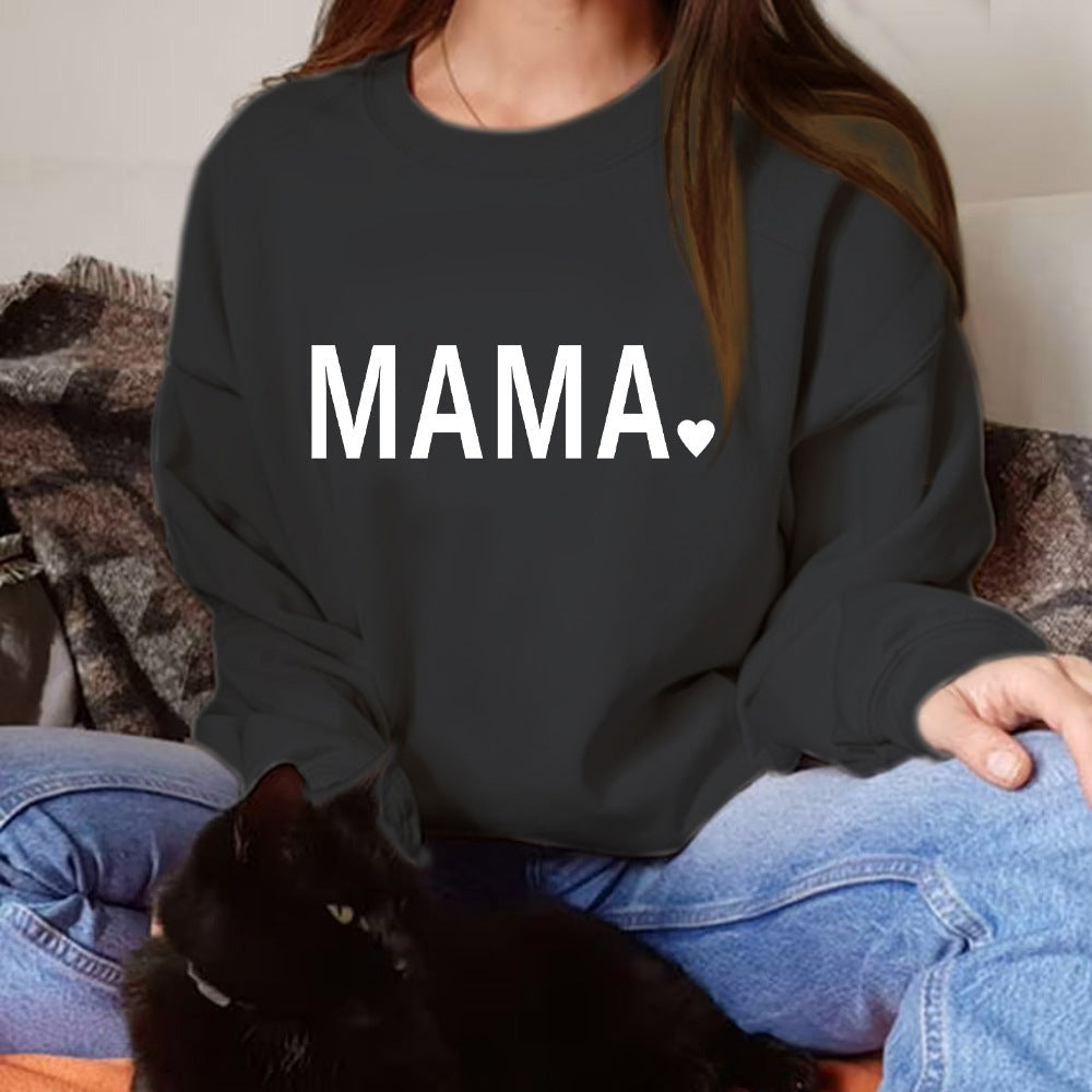 Thanksgiving Mama Print Sweatshirt